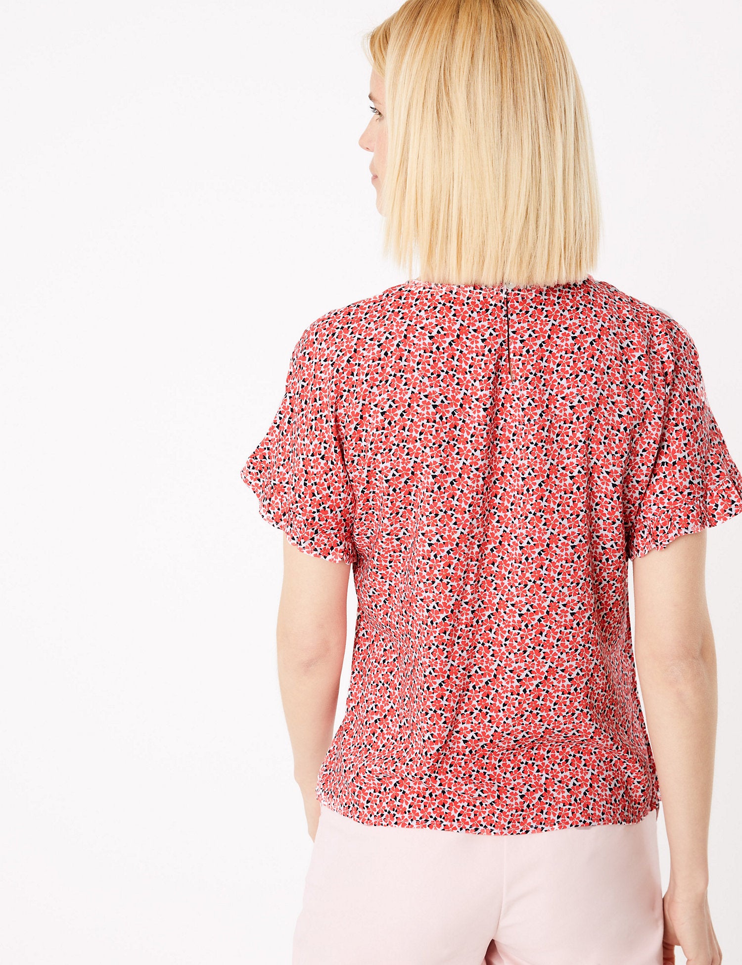 Disty Floral Short Sleeve Blouse