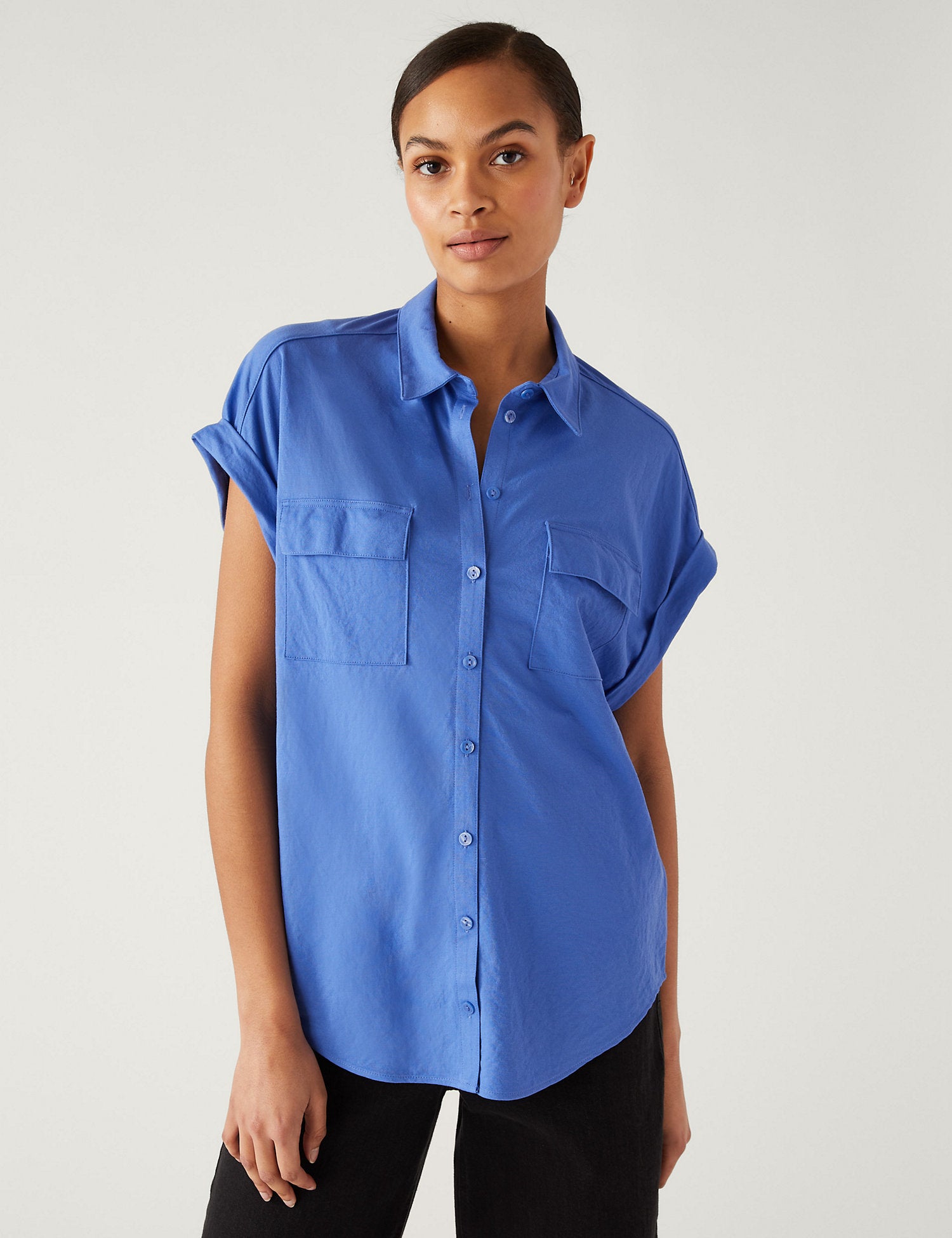 Jersey Collared Shirt