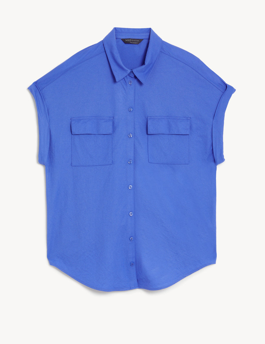 Jersey Collared Shirt