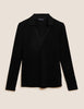 Ribbed Collared Long Sleeve Top