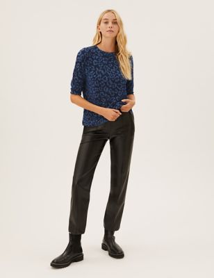 Sparkly Animal Print Boxy Top