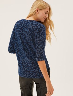 Sparkly Animal Print Boxy Top