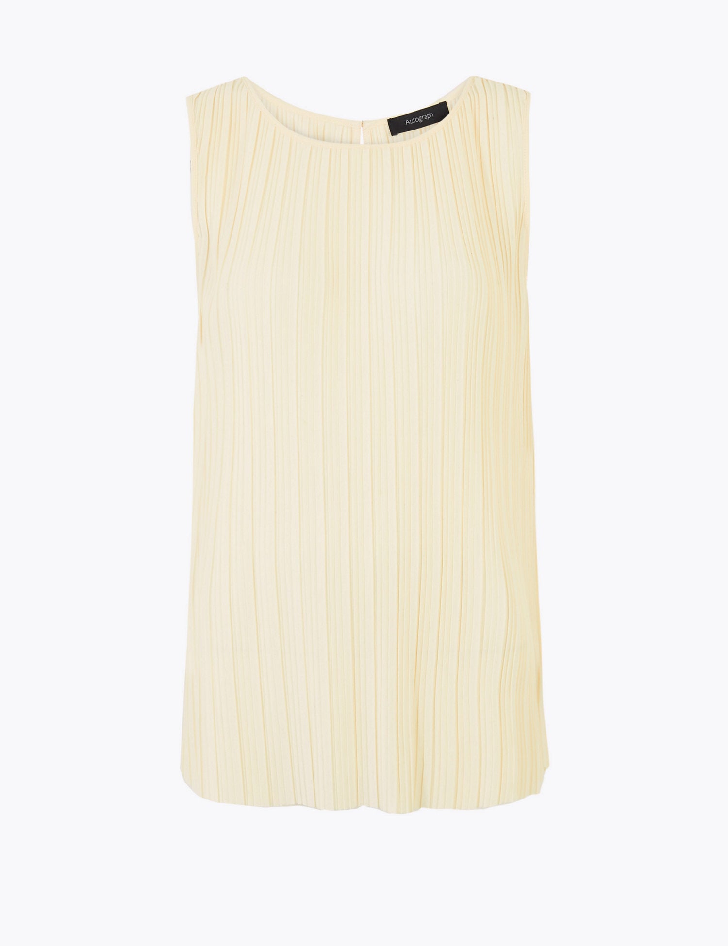 Plisse Sleeveless Shell Top