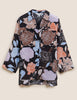 Silk Blend Floral Collared Shirt