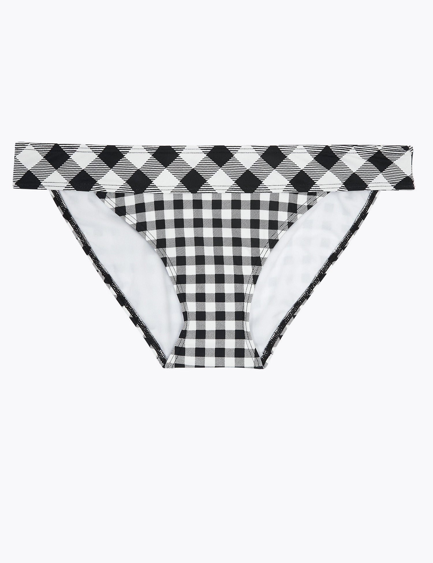 Gingham Tanga Bikini Bottoms