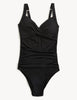 Tummy Control Padded Ruched Plunge Swimsuit