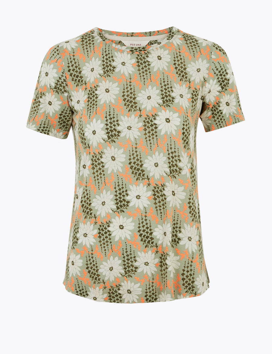 Floral Print Regular Fit T-Shirt