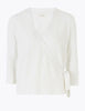 Cotton Rich Knitted Wrap Cardigan