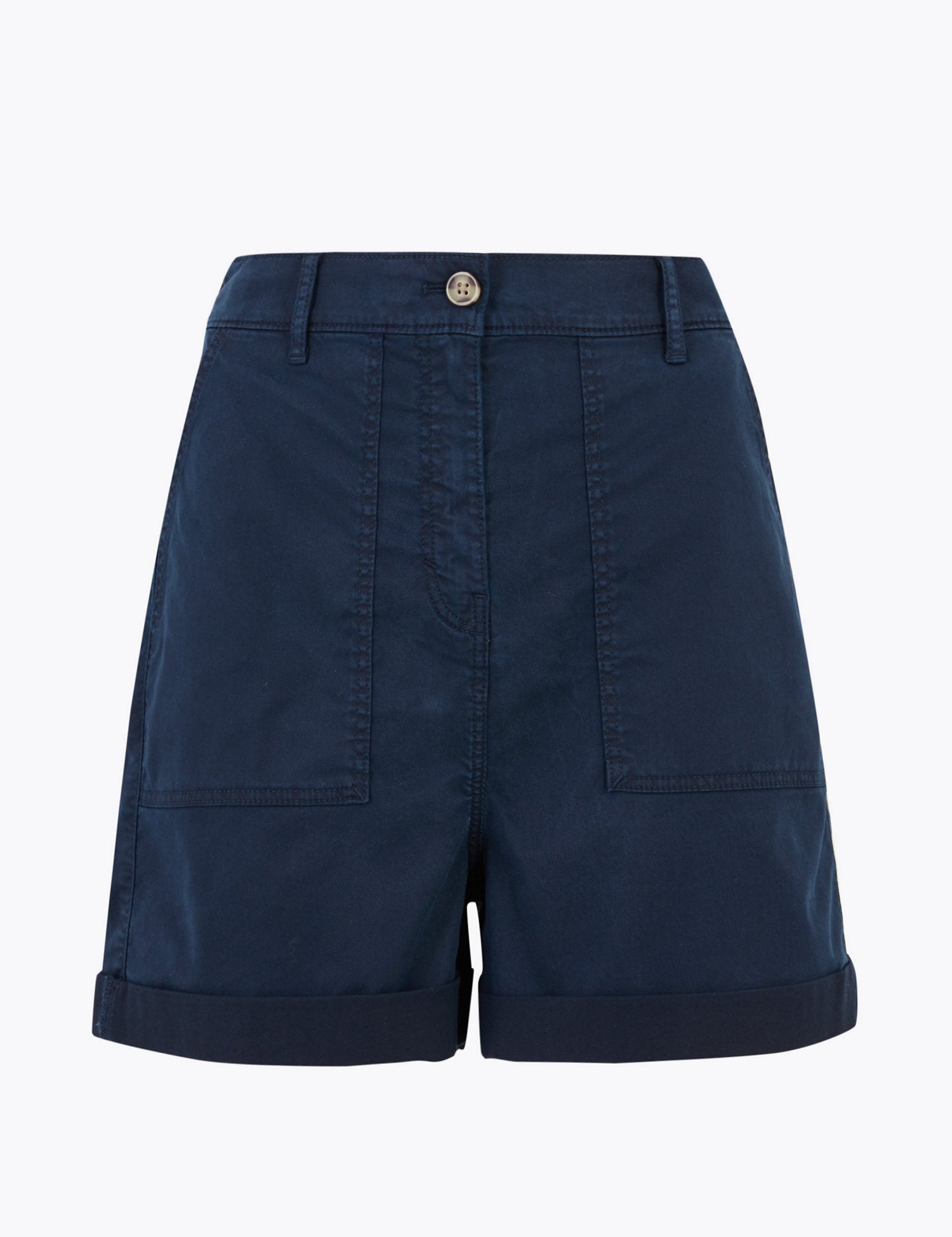 Cotton Blend Cargo Chino Shorts