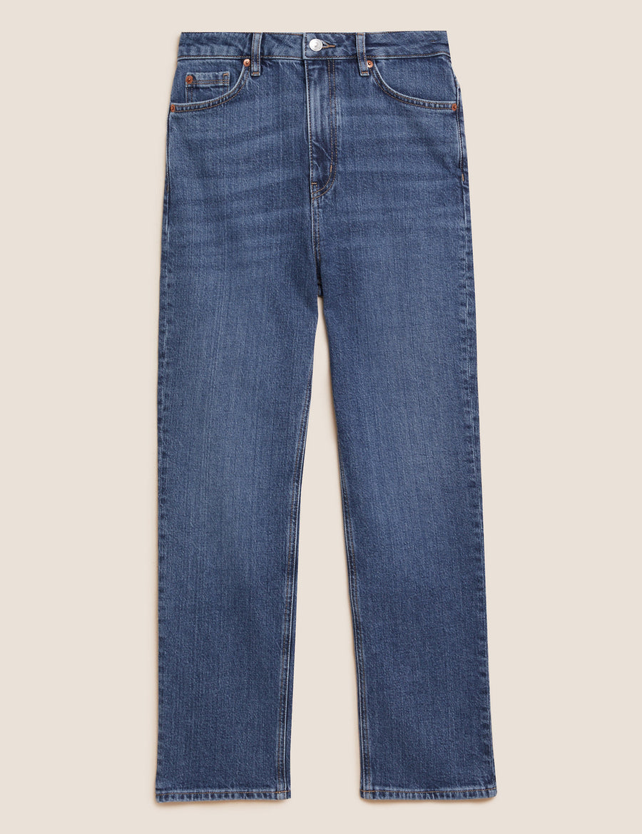 Vintage Straight Leg Ankle Grazer Jeans