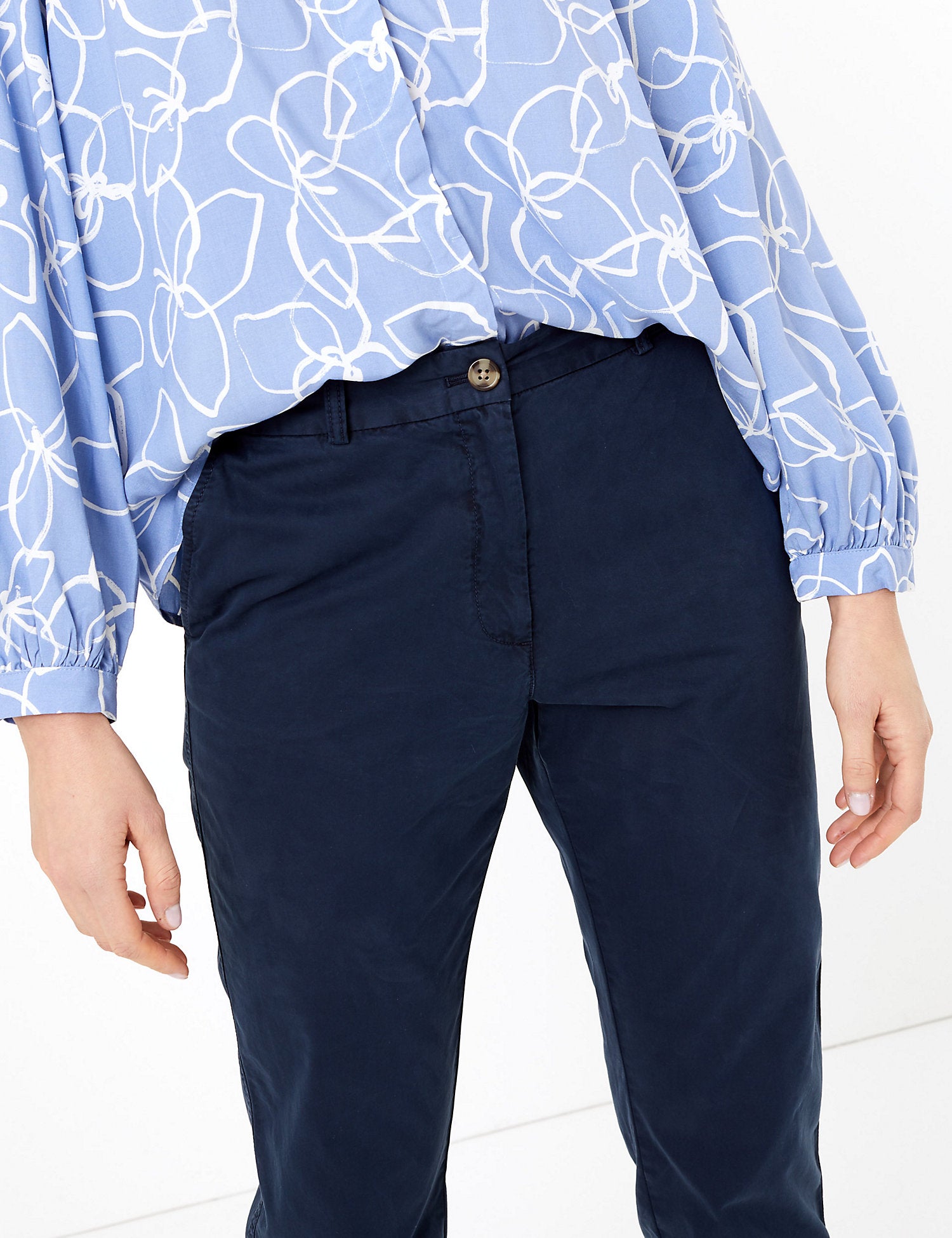 Pure Cotton Tapered Chinos