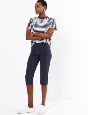 Cotton Straight Leg Cropped Jogger