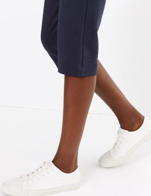 Cotton Straight Leg Cropped Jogger
