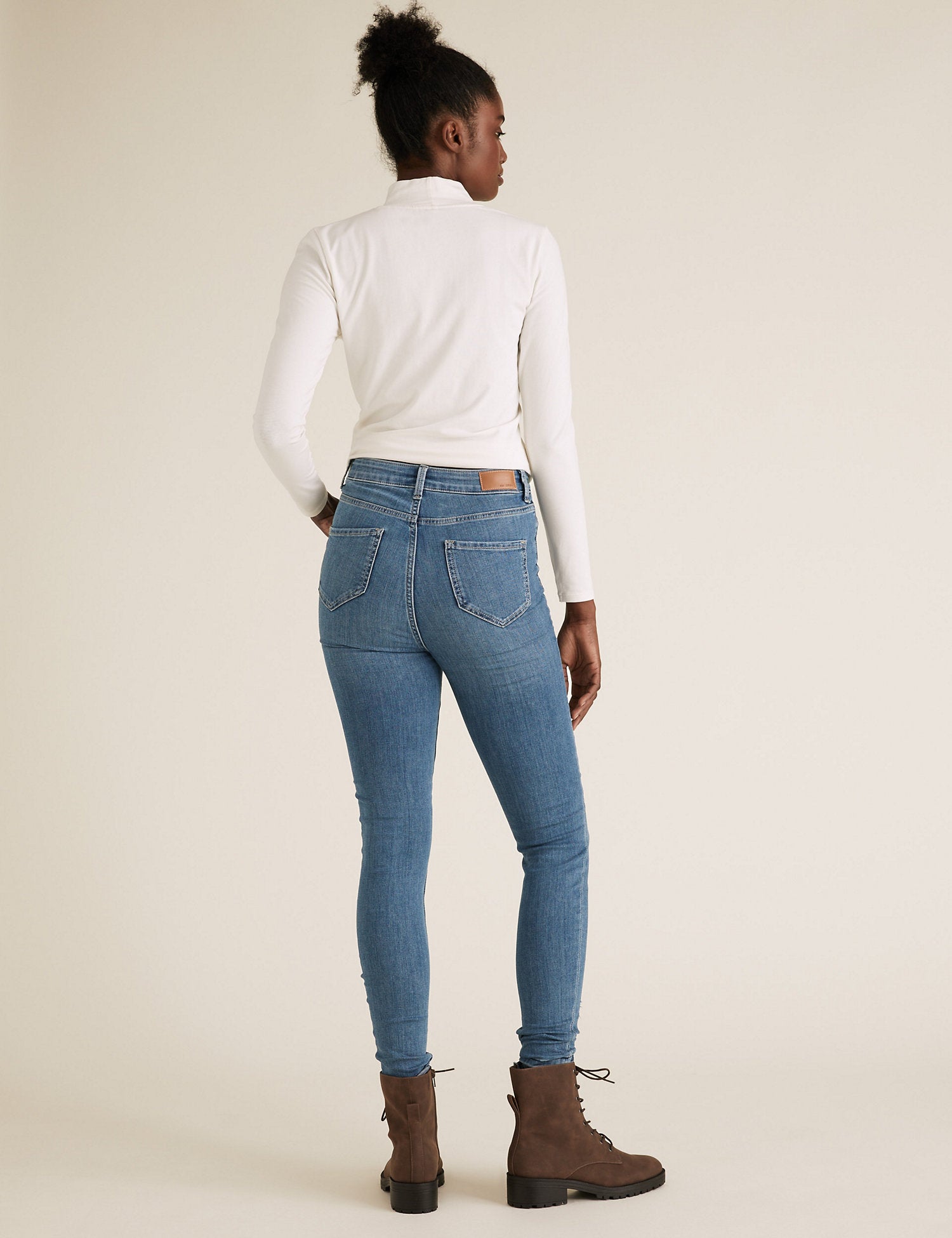 Ivy High Waisted Distressed Skinny Jeans