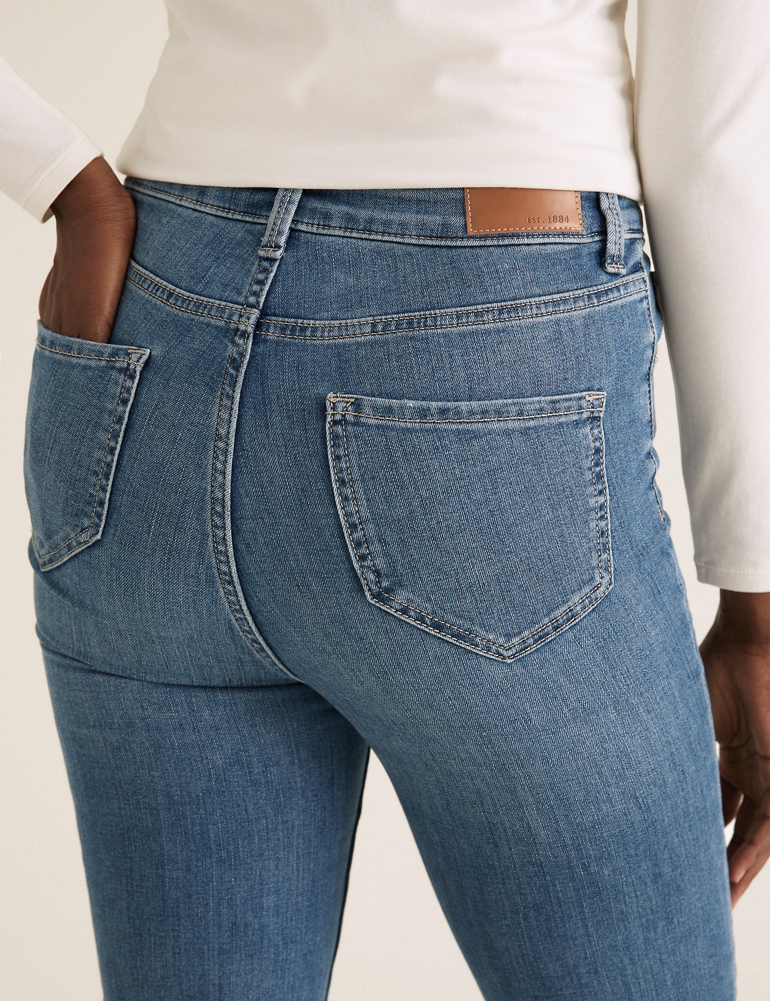 Ivy High Waisted Distressed Skinny Jeans