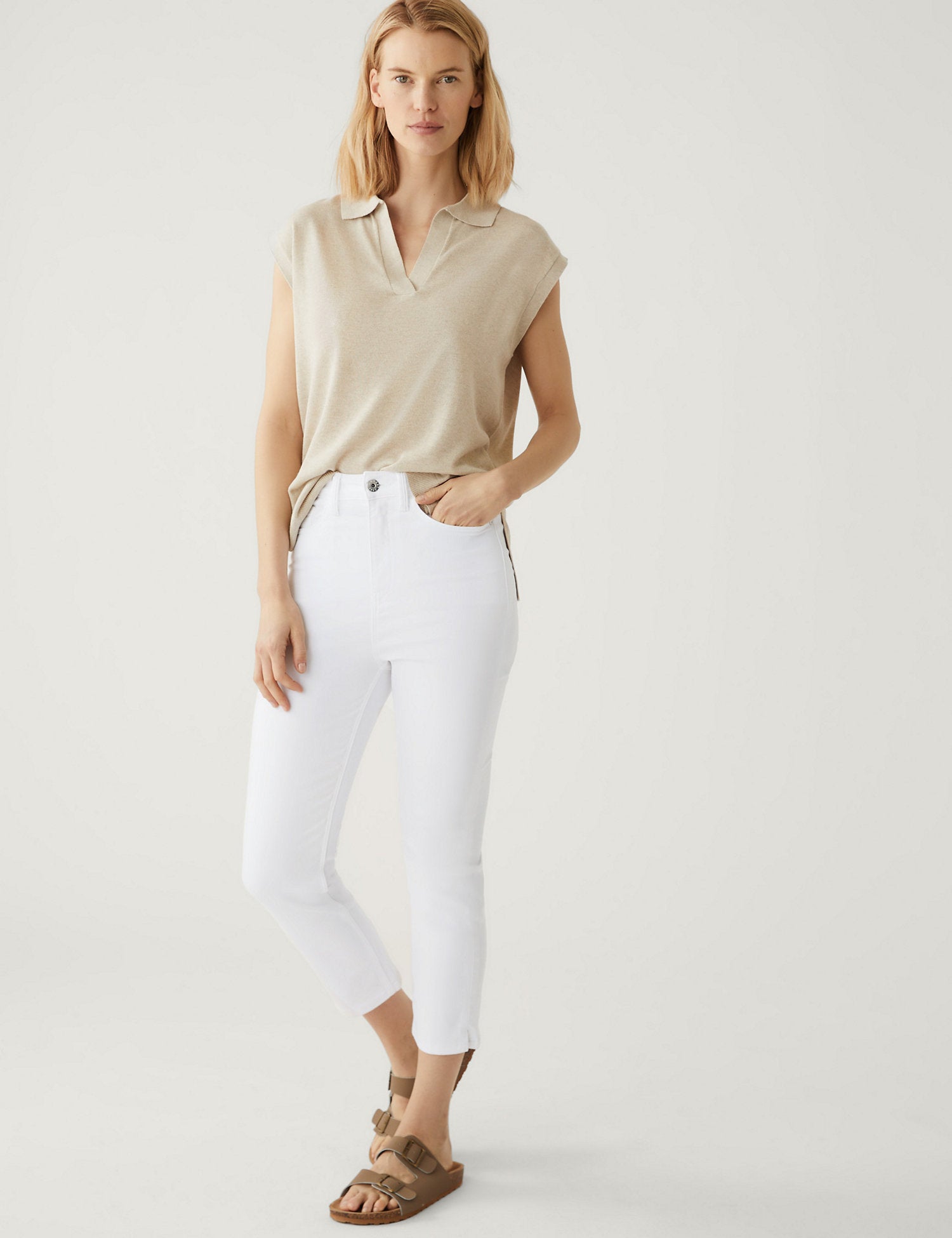 Supersoft High Waisted Skinny Cropped Jeans