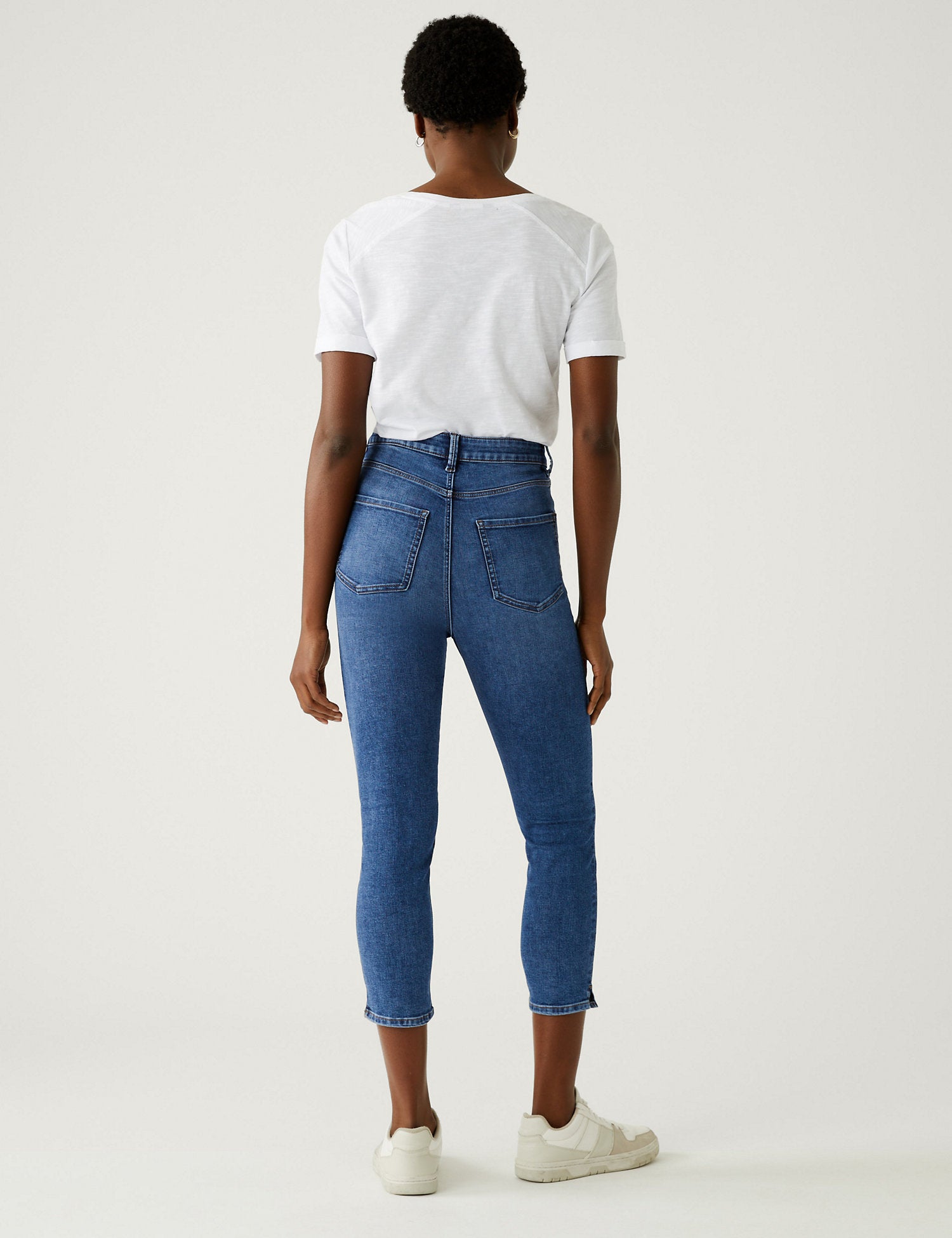 Mid Rise Marks And Spencer Super Skinny Cropped Jeans M S Super