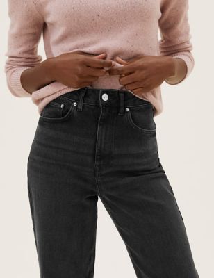 Relaxed High Waisted Tapered Jeans
