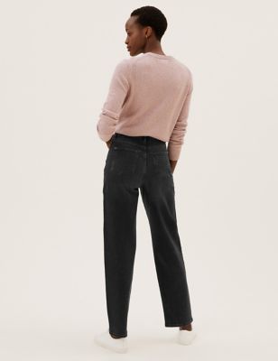 Relaxed High Waisted Tapered Jeans