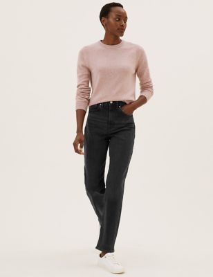 Relaxed High Waisted Tapered Jeans