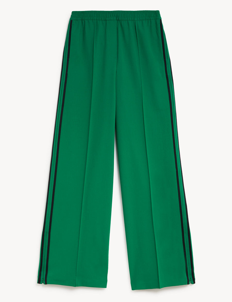 Side Stripe Wide Leg Trousers