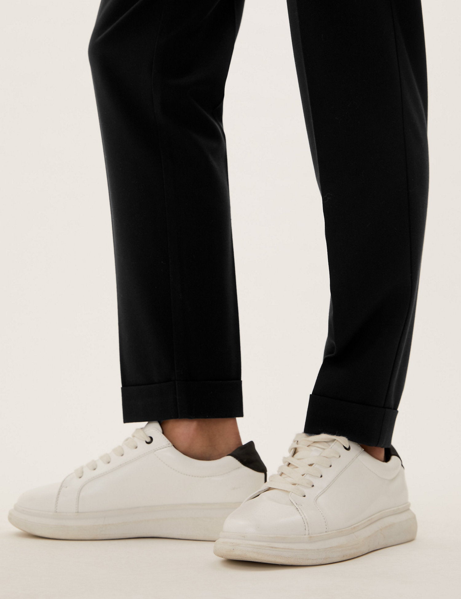 Drawstring Tapered Ankle Grazer Trousers