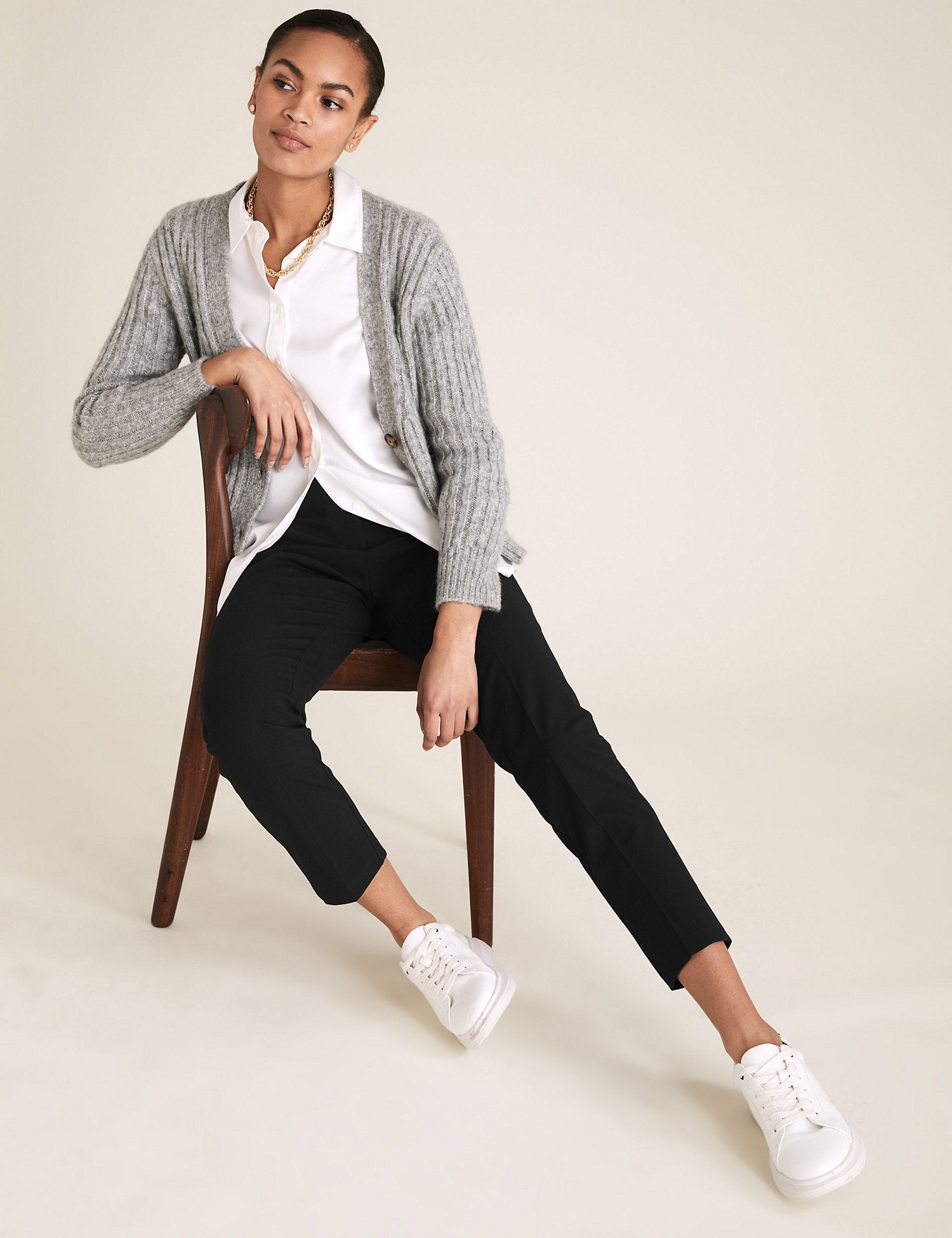 Slim Leg Ankle Grazer Trousers