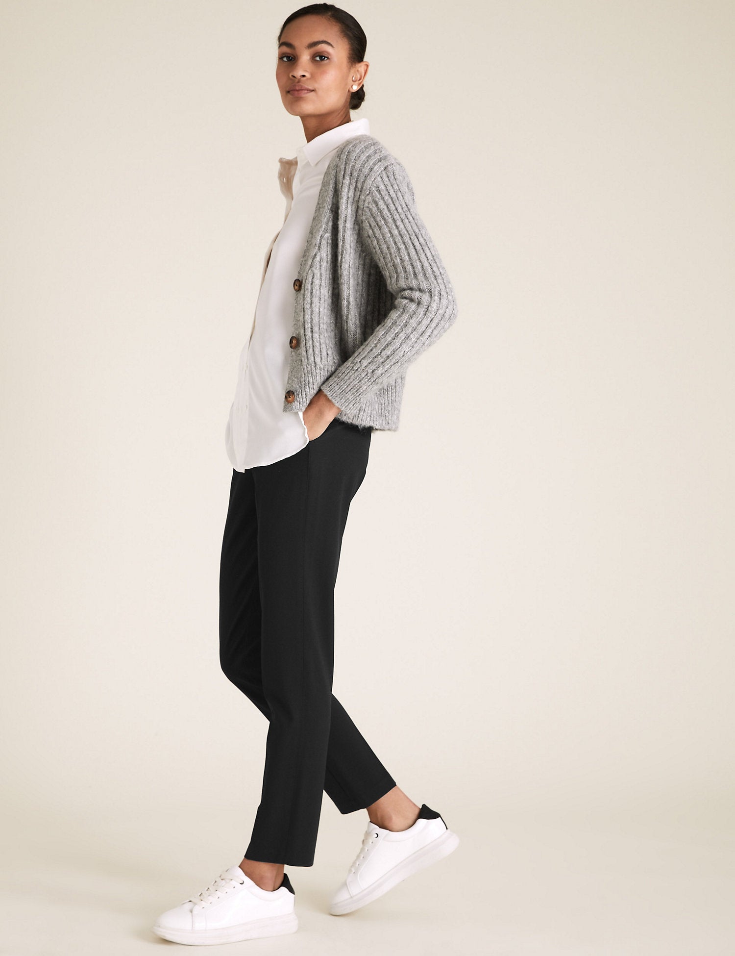 Slim Leg Ankle Grazer Trousers