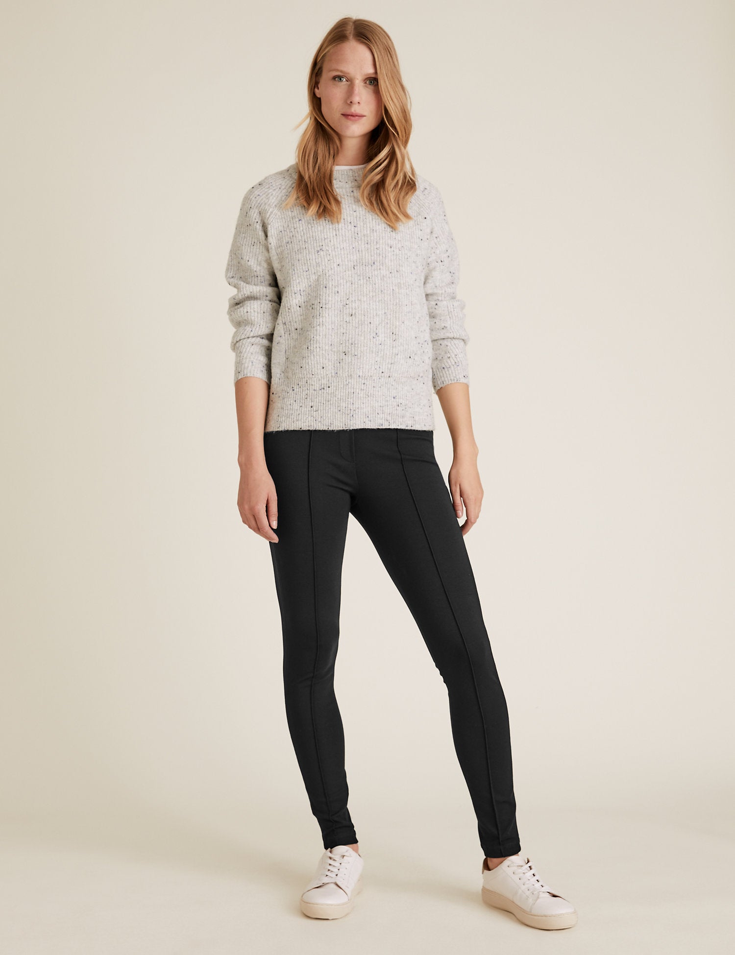 Jersey Skinny Ankle Grazer Trousers