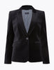 Velvet Slim Single Breasted Blazer