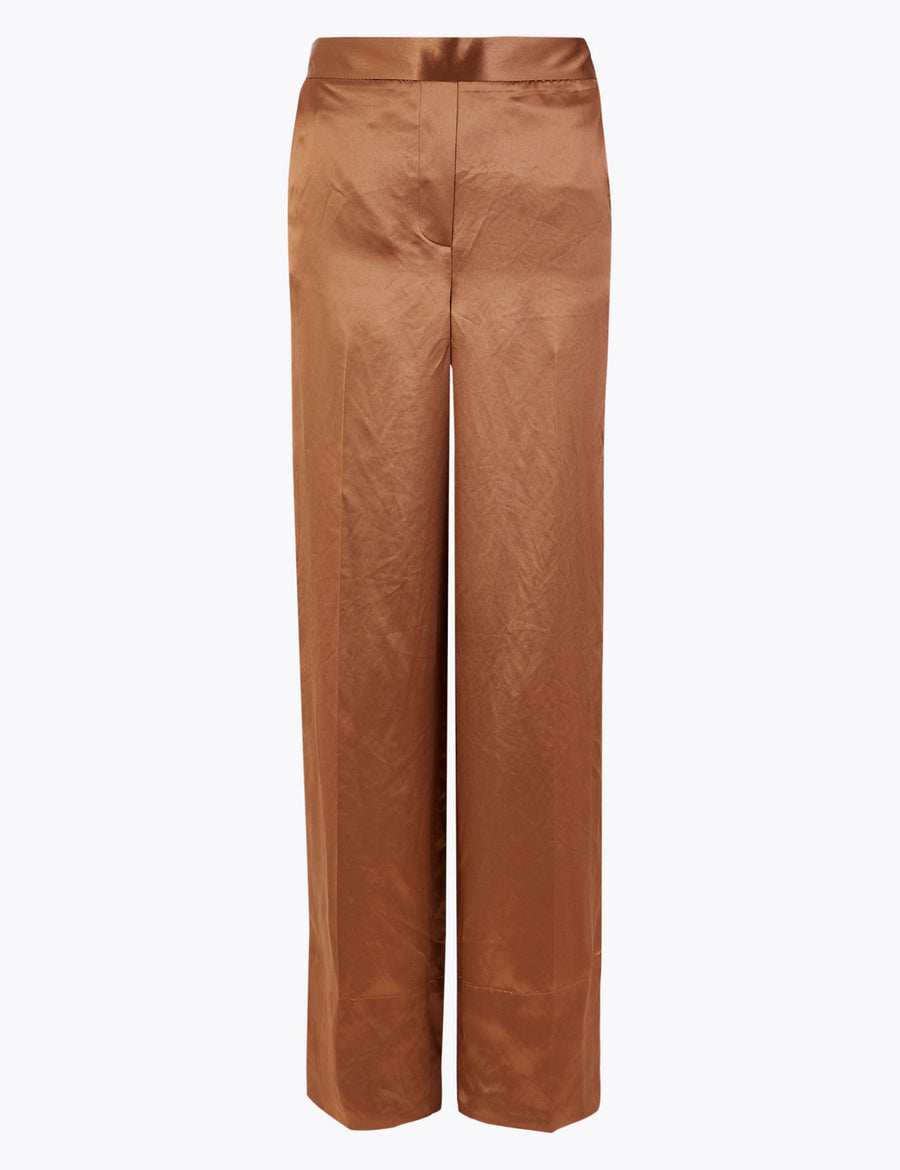 Satin Wide Leg Pyjama Trousers