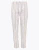 Mia Slim Cotton Striped Cropped Trousers