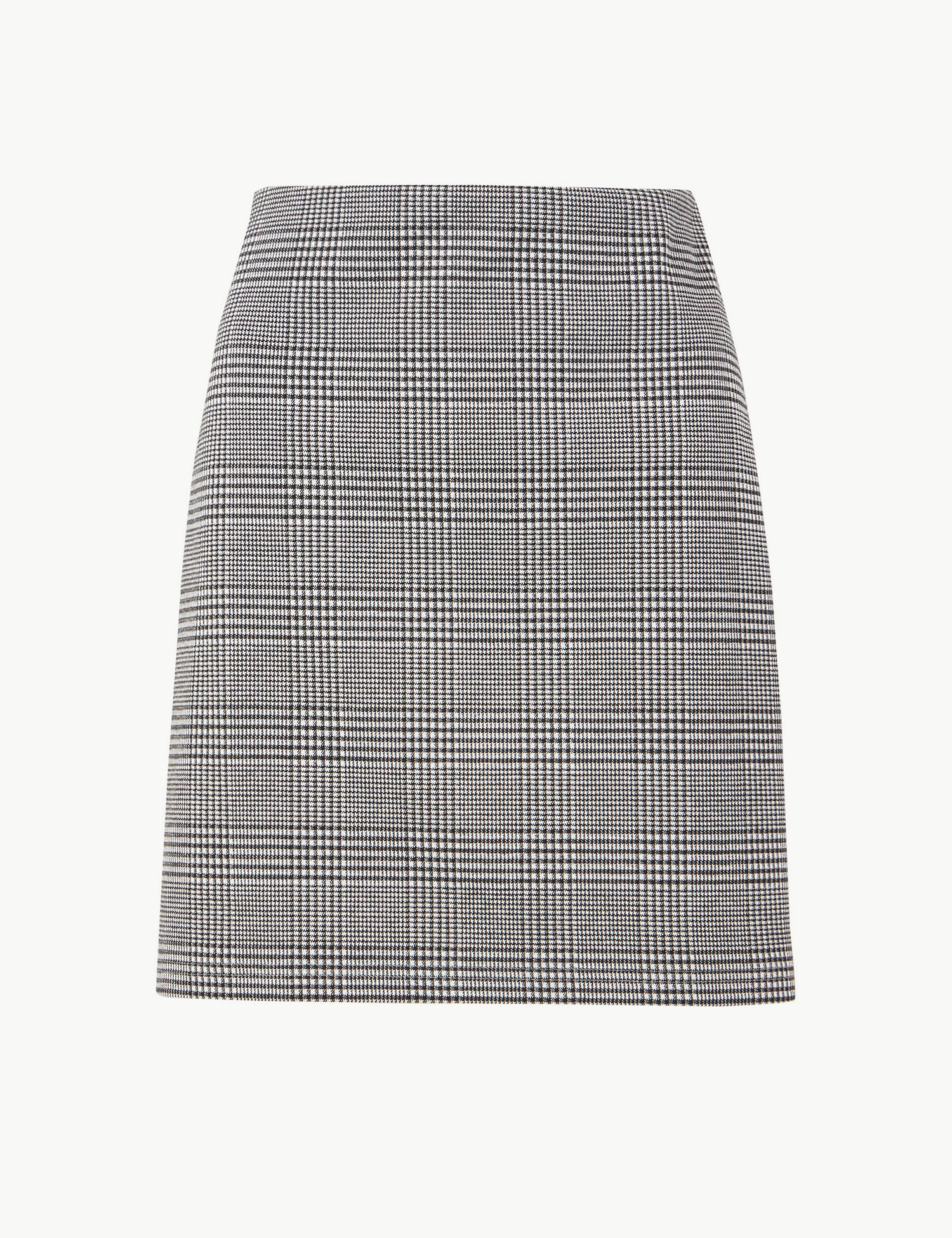 Jersey Checked A-Line Mini Skirt