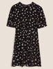 Floral Peter Pan Collar Mini Skater Dress