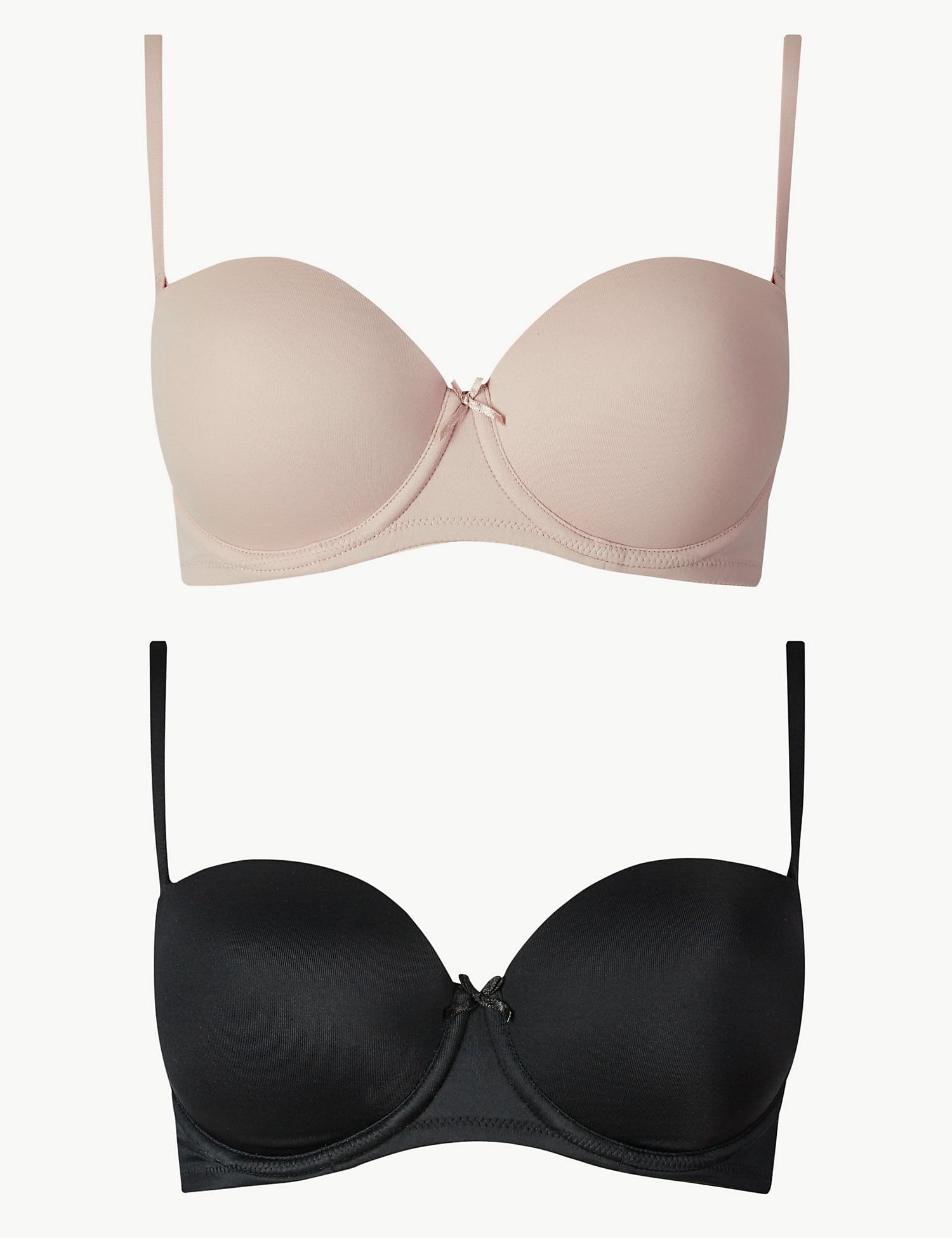 Buy Cotton Rich Bandeau Bras 2 Pack from the Next UK online shop