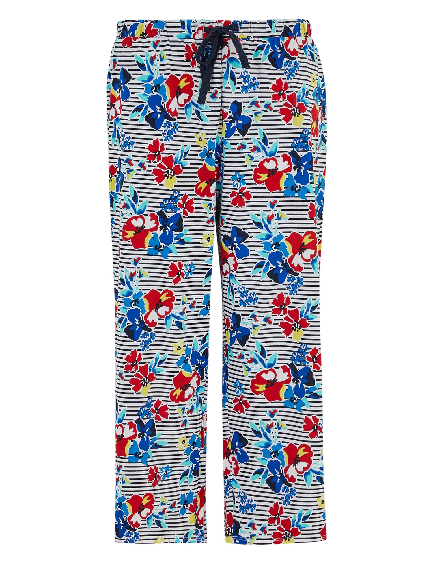 Cotton Floral Print Cropped Pyjama Bottoms