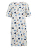 Cotton Cat Print Short Nightdress