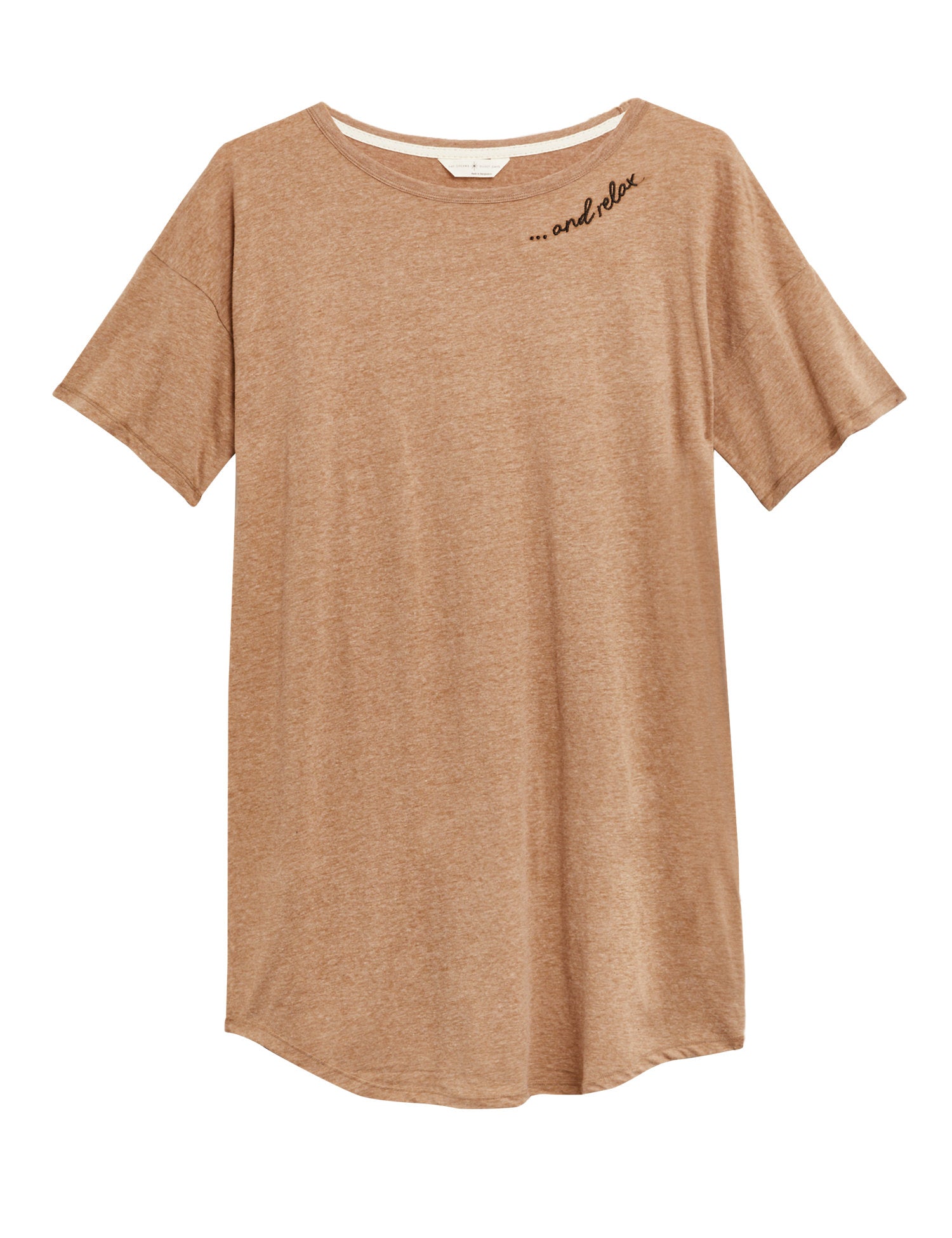 Cotton 'And Relax' Slogan Short Nightdress