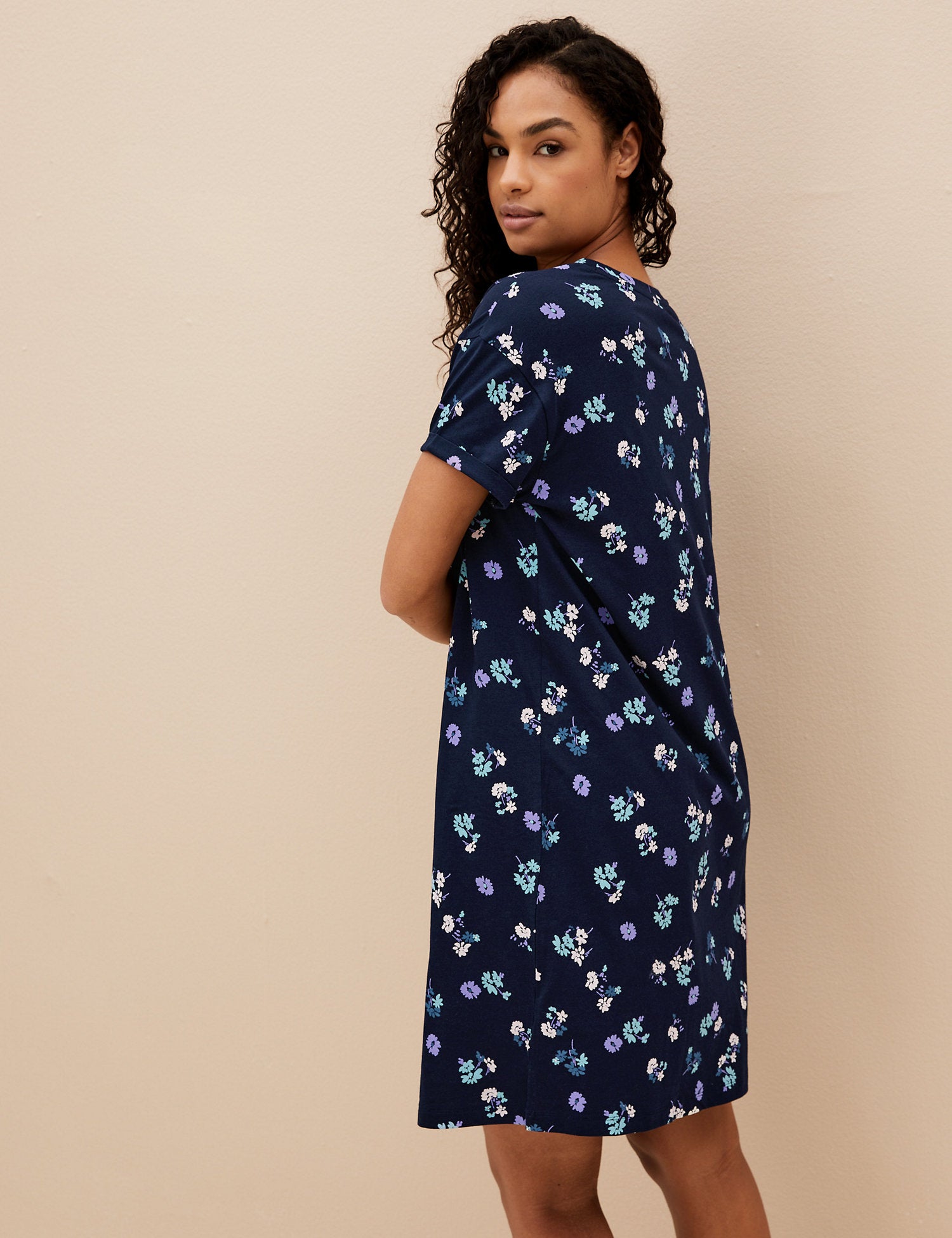 Pure Cotton Floral Short Nightdress