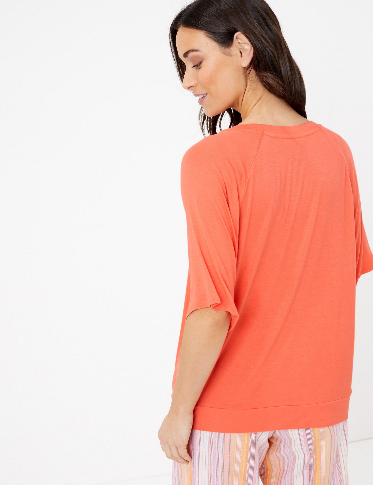 Aloha Slogan Short Sleeve Lounge Top
