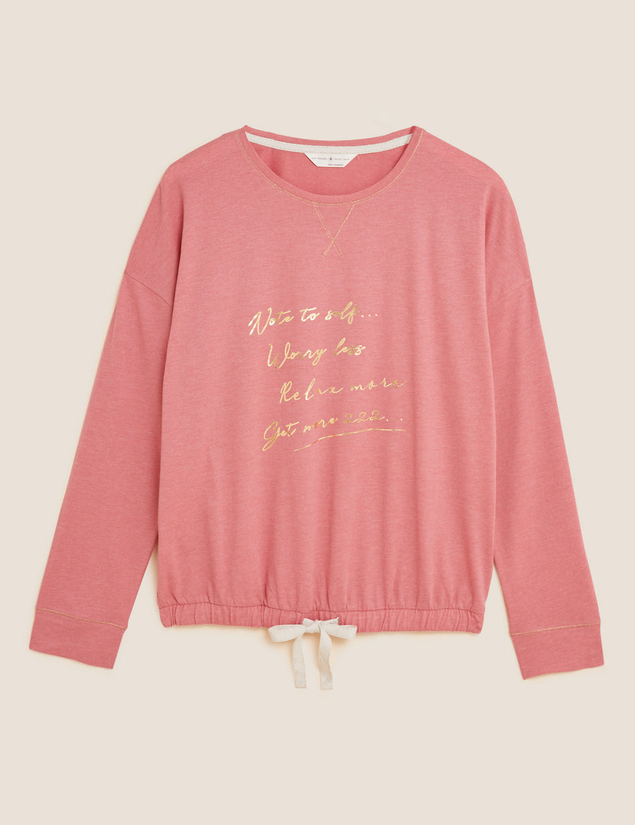 Cotton Worry Less Printed Pyjama Top