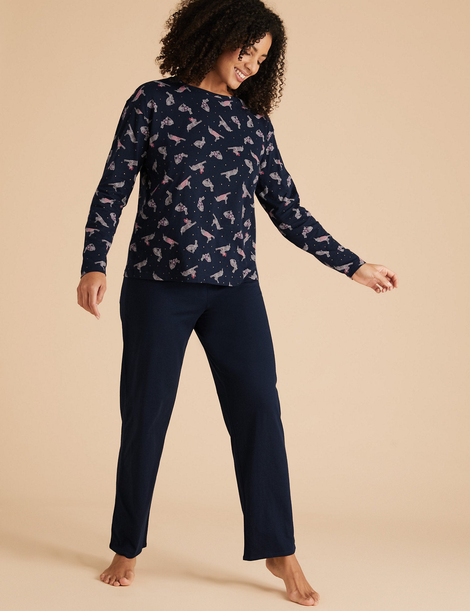 Pure Cotton Bunny Print Pyjama Set