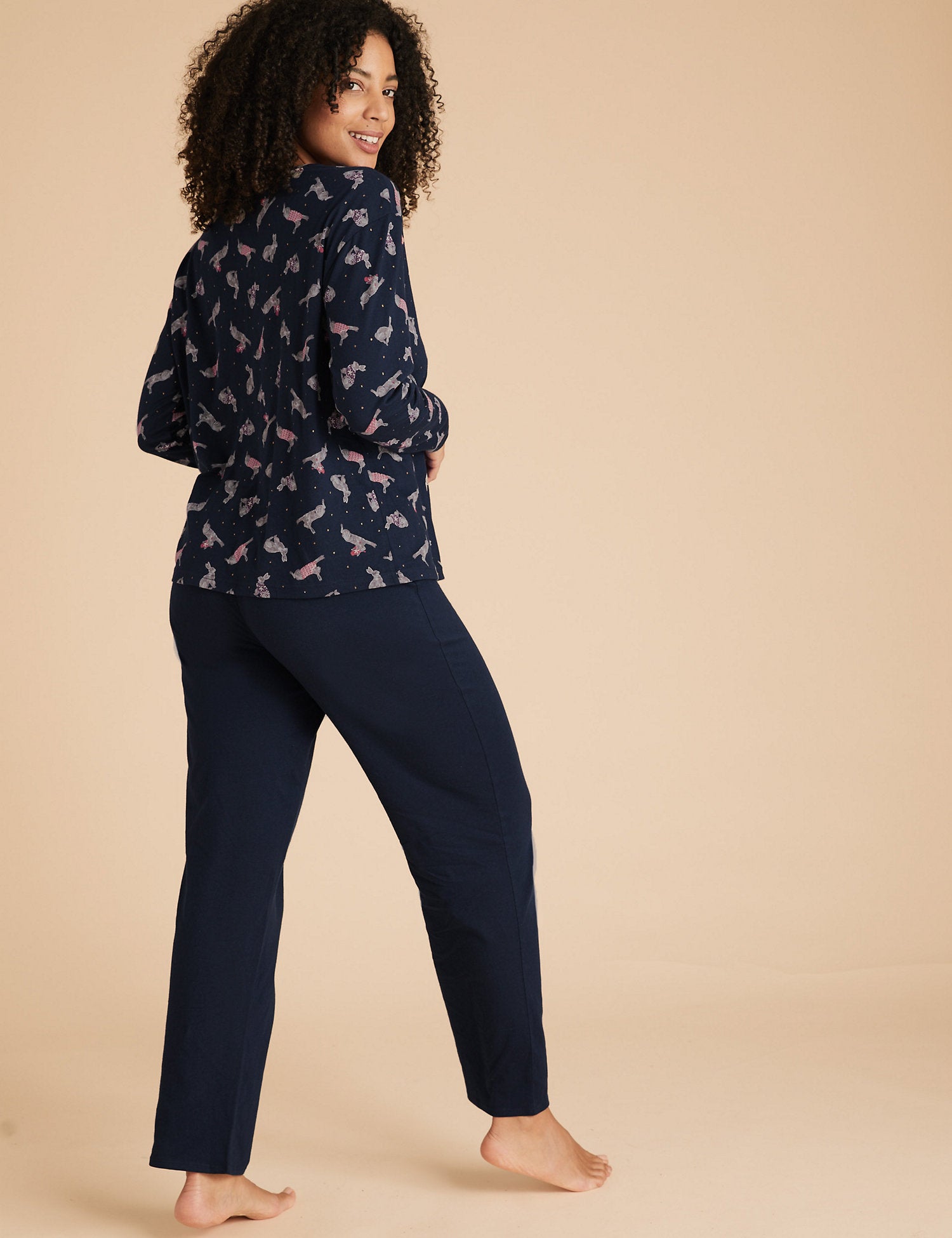 Pure Cotton Bunny Print Pyjama Set