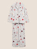 Fleece Cat Print Pyjama Set