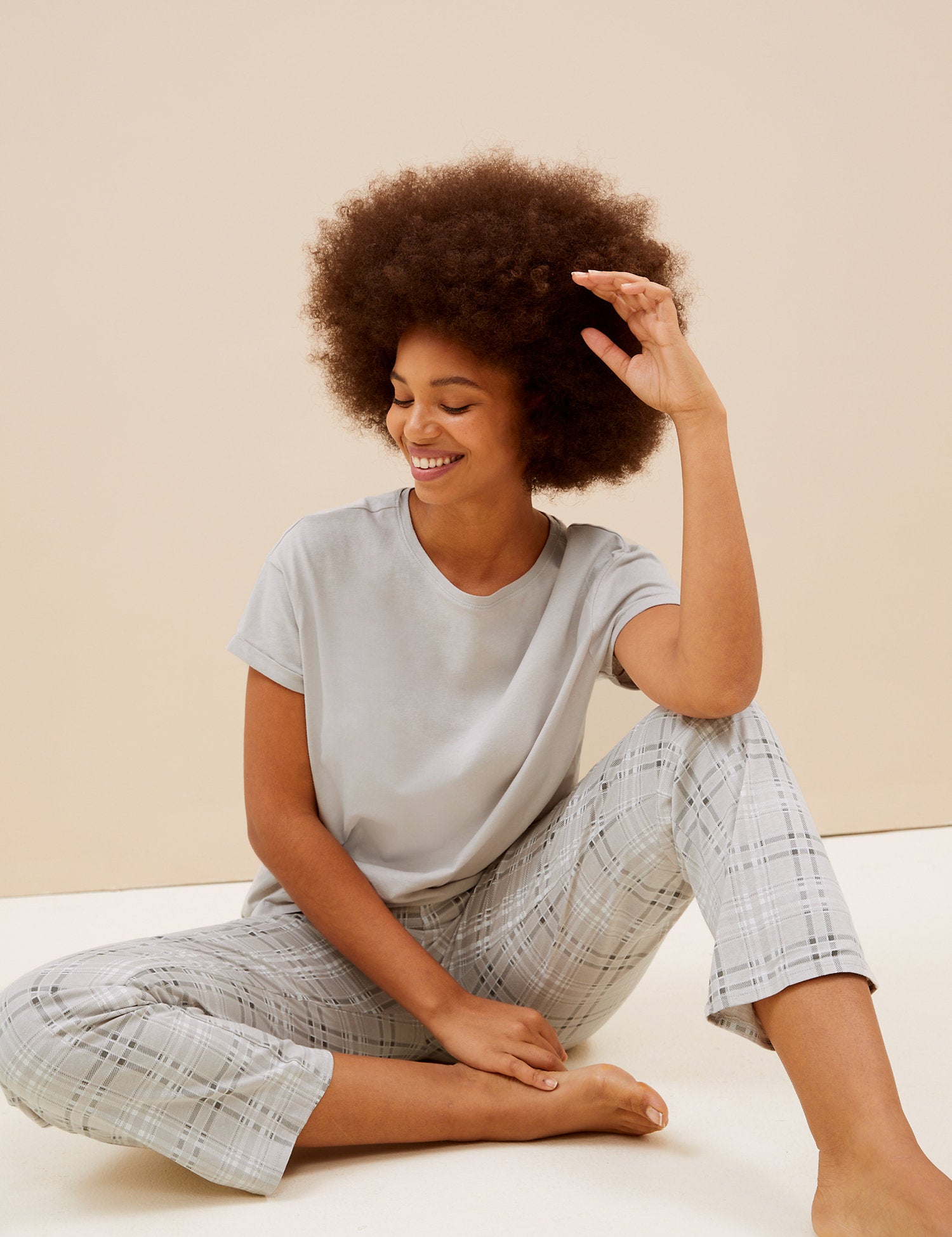 Pure Cotton Checked Pyjama Set