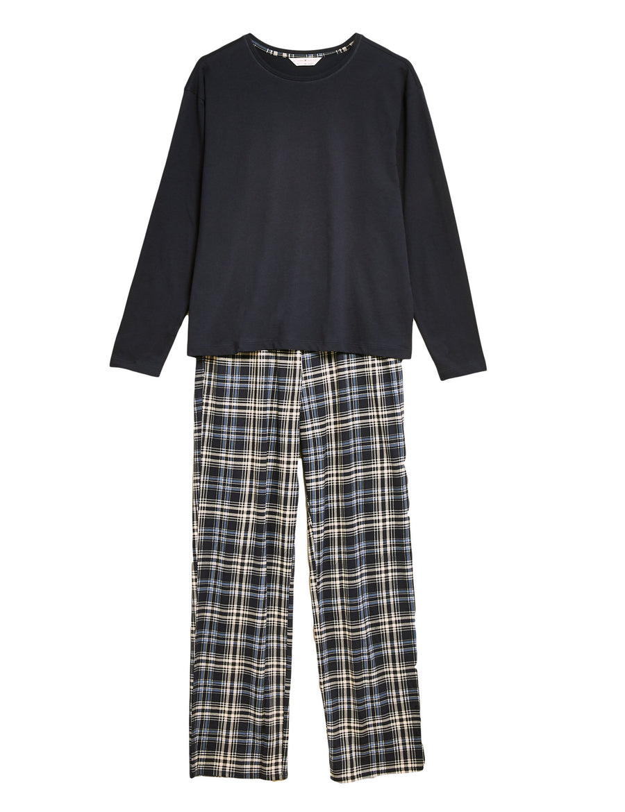 Pure Cotton Checked Pyjama Set