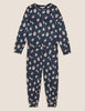 Fleece Printed Cuffed Pant Pyjama Set