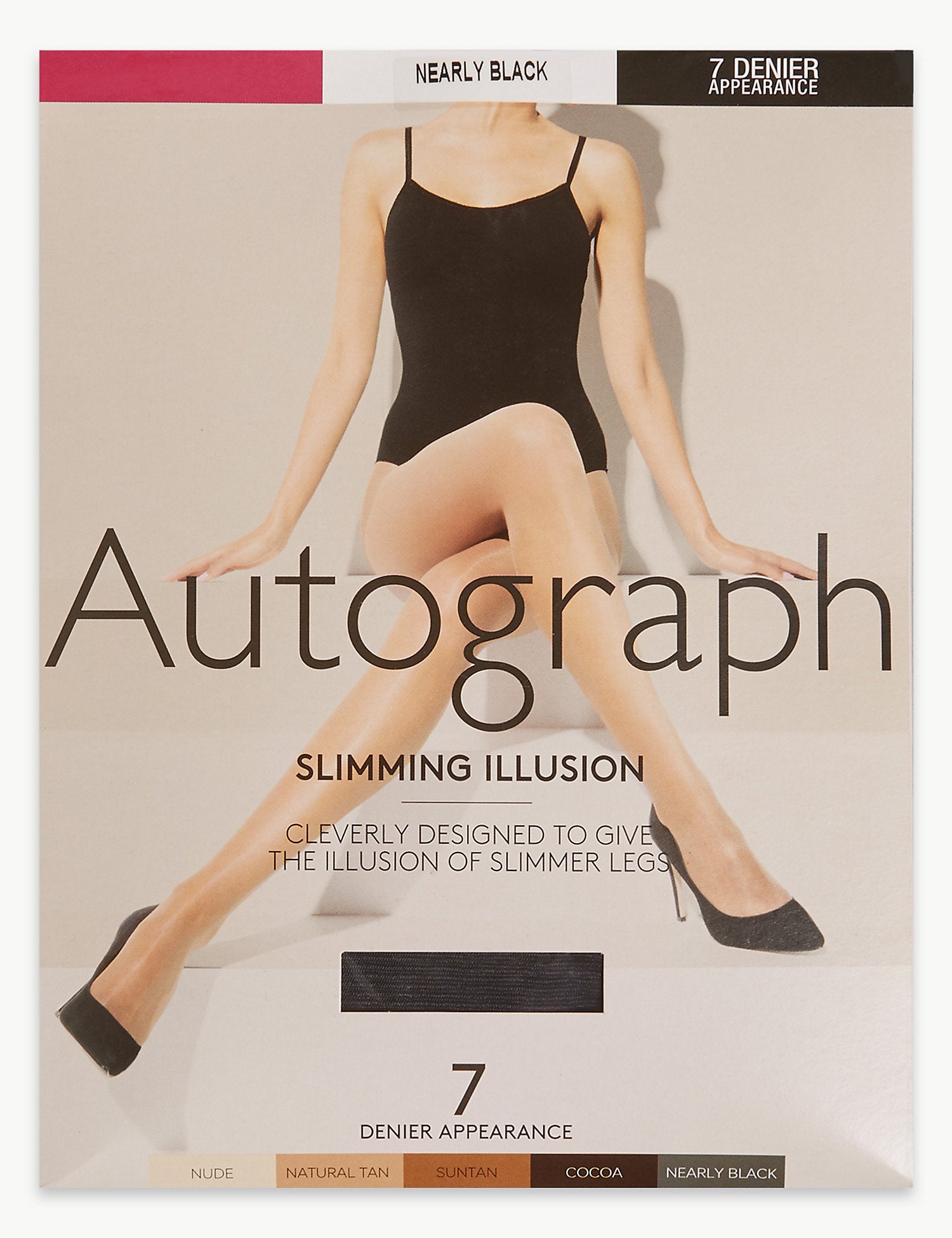 M&S Collection 2 Pack 7 Denier Secret Slimming Body Shaper Tights
