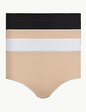5 Pack High Waisted Midi Knickers