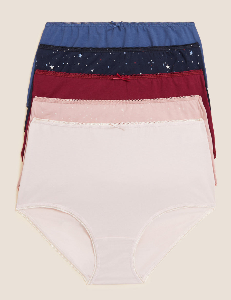 5pk Cotton Rich Lycra® Full Briefs